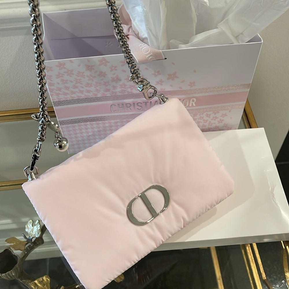 Dior Pink Clutch with Silver Chain - Picture 13 of 13